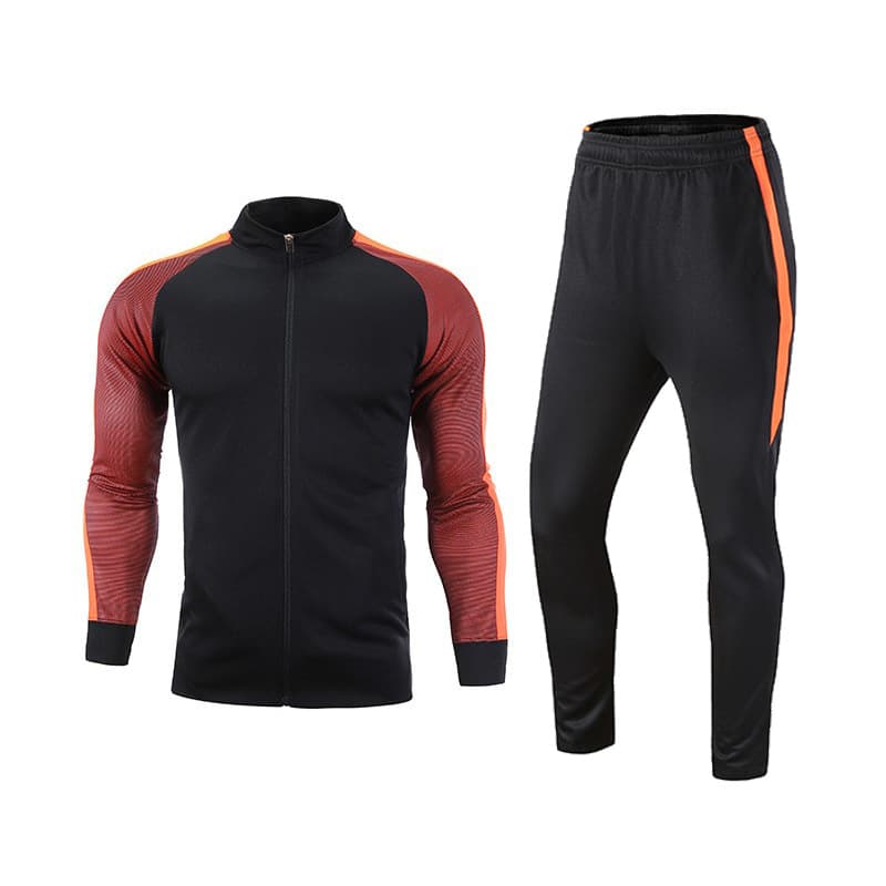 Black top + black with orange trousers (no children's style)