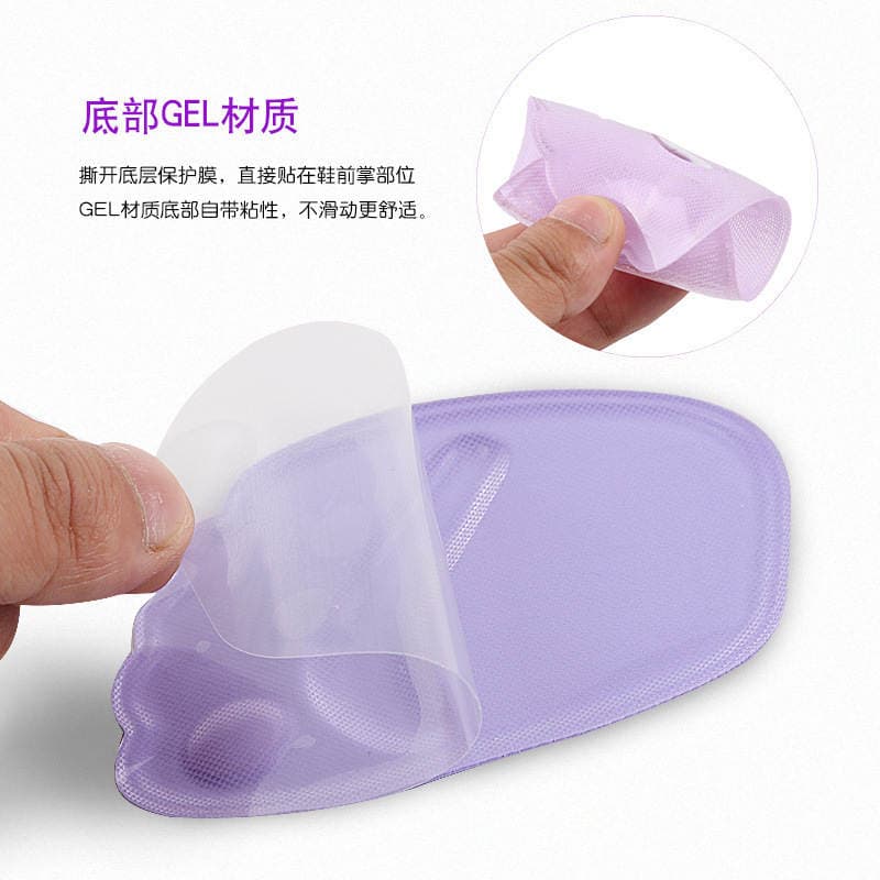 PU Five Toes Bow Front Half Pad Forefoot Half Size Pad Shock Absorber Pad High Heels Forefoot Pad Pad Cross Bow Support 3
