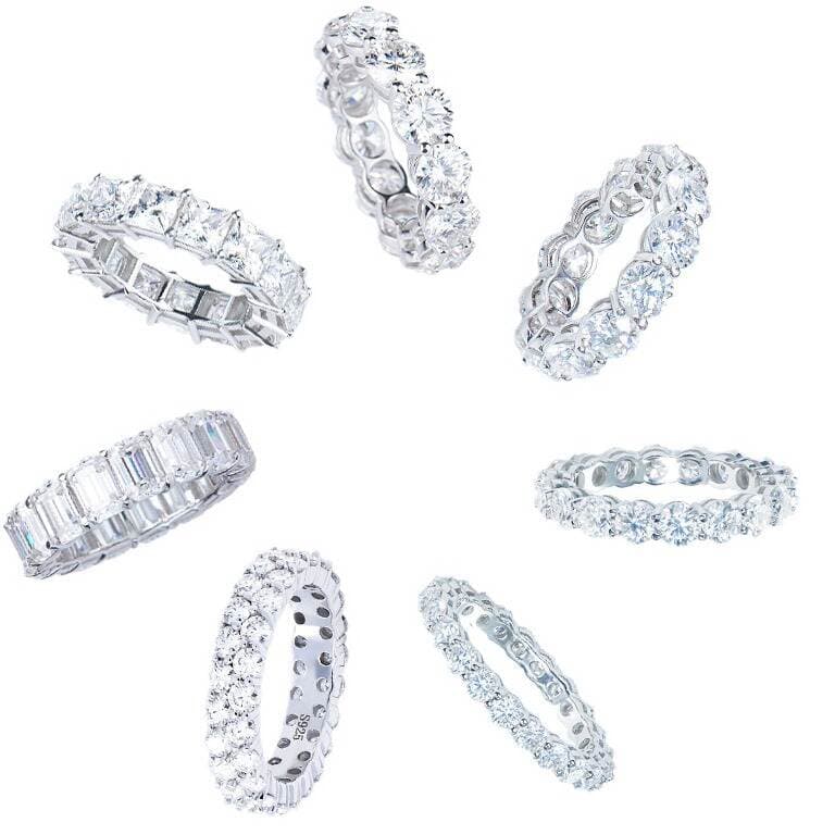 [Gao Ding] Wuzhou Gem Cultivation Diamond Color Treasure Set with 18K White Gold Ring Earrings Diamond Necklace Pendant 5