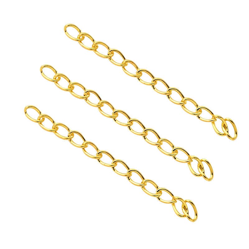 Rəngini qoruyan metal uzatma zənciri. Qolbaq və boyunbağı üçün tənzimlənən DIY zərgərlik aksesuarları materialı. 5