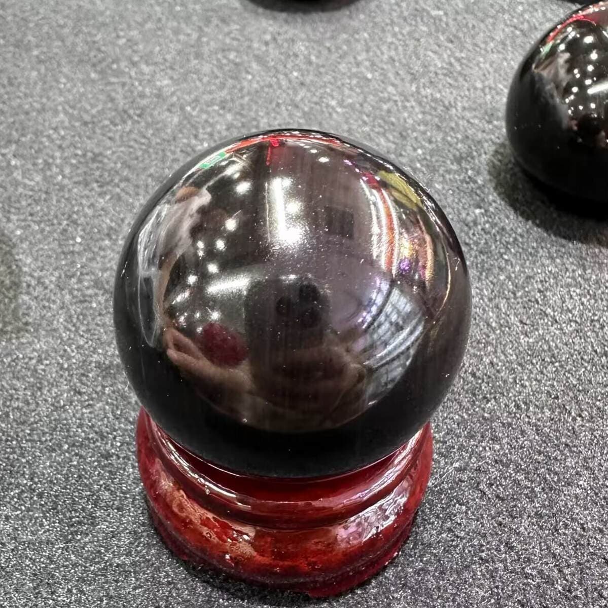 Natural Colored Obsidian Crystal Ball, High-Quality Polished Raw Stone Ball, Cross-Border Jewelry, Office and Home Feng Shui Ornaments 1