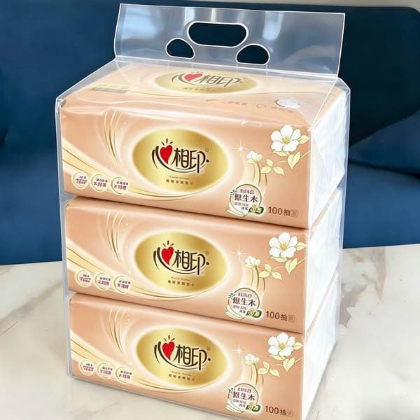 Heartfelt Gold Edition Classic Soft Tissue Paper, Three-Ply Napkins, 24 Packs, Whole Box of Tissue Paper