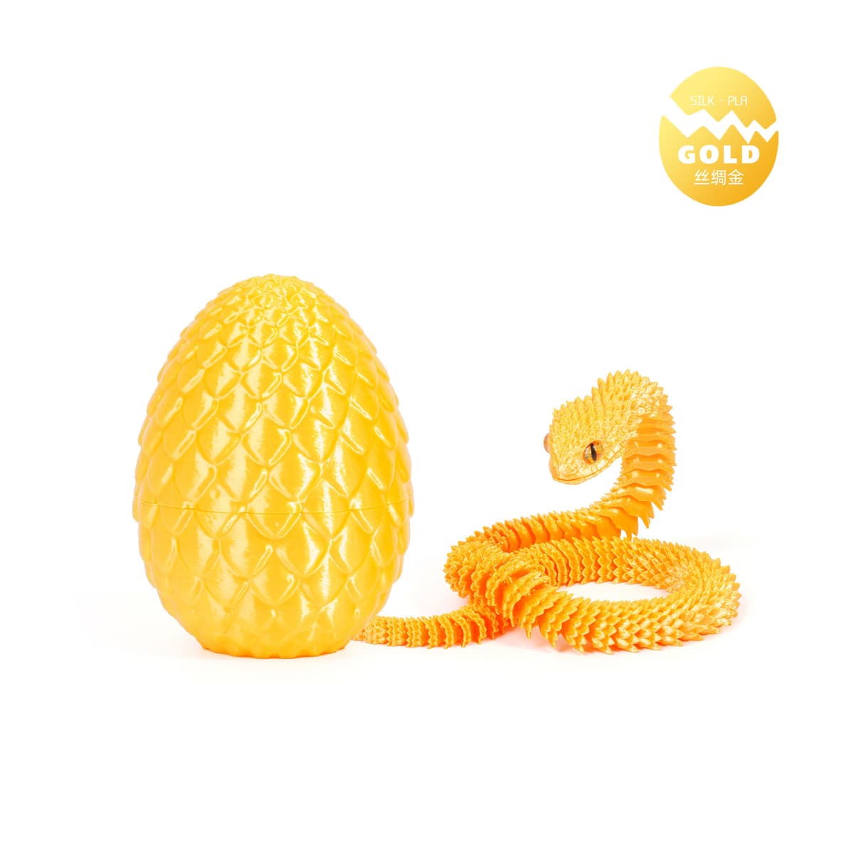 8.5cm dragon egg 30cm viper—silk gold