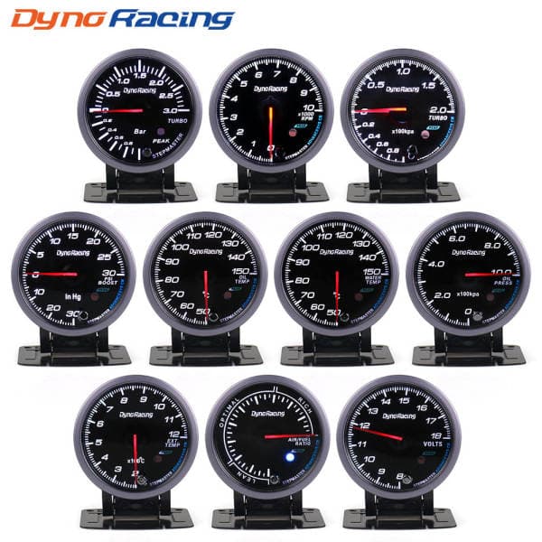 Dyno race 60mm pointer tachometer/Turbo gauge/water temperature/oil temperature/oil pressure/voltage