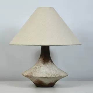 Wabi-Sabi üslubunda retro keramik masaüstü lampası (yataq otağı, qonaq otağı, otel üçün) 2