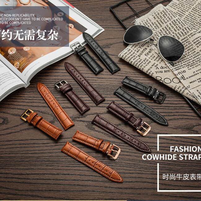 Watch Strap First Layer Leather Watch Strap Genuine Leather Watch Strap Pin Buckle Drop Shipping Watch Accessories 2