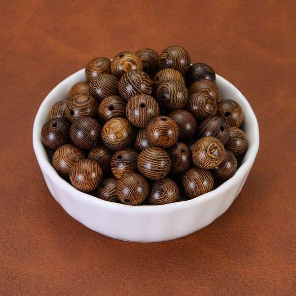 DIY Jewelry Accessories Natural Chicken Wing Wood Loose Beads Wooden Drilled Round Beads Buddhist Beads Bracelet Bead Materials Wholesale