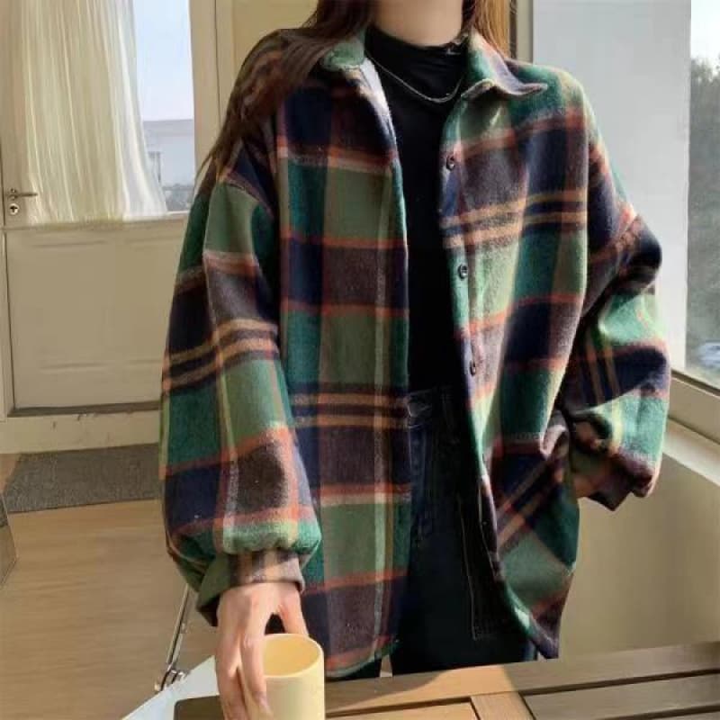 0033 forest green plaid