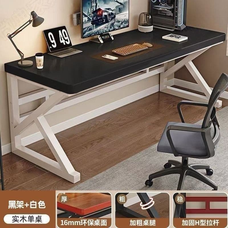 Light luxury black + white legs/particle board-16mm