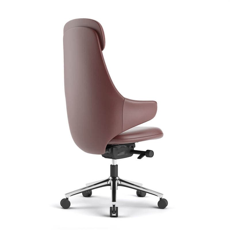 Light Luxury Leather Boss Office Chair Home Study Computer Chair Comfortable President Swivel Chair Ergonomic Executive Chair 3