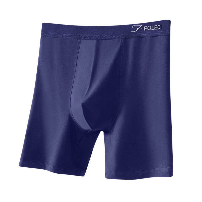 Flech Modal Extra Long Sports Men's Underwear Anti-Wear Leg High Waist Deep Crotch Breathable Plus Size Boxer Briefs 5