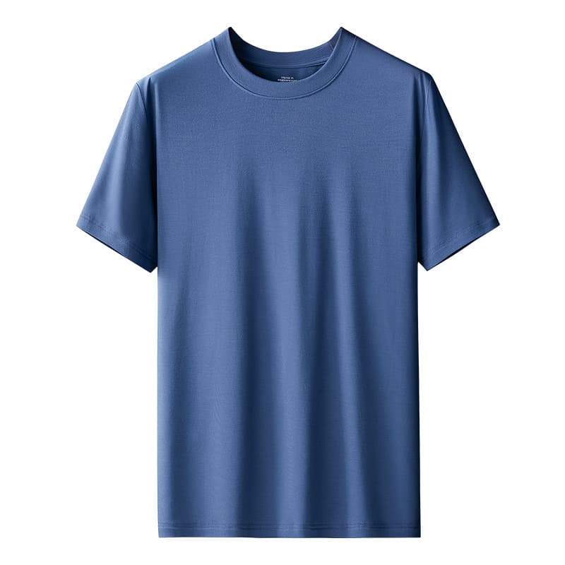 Round neck-purplish blue