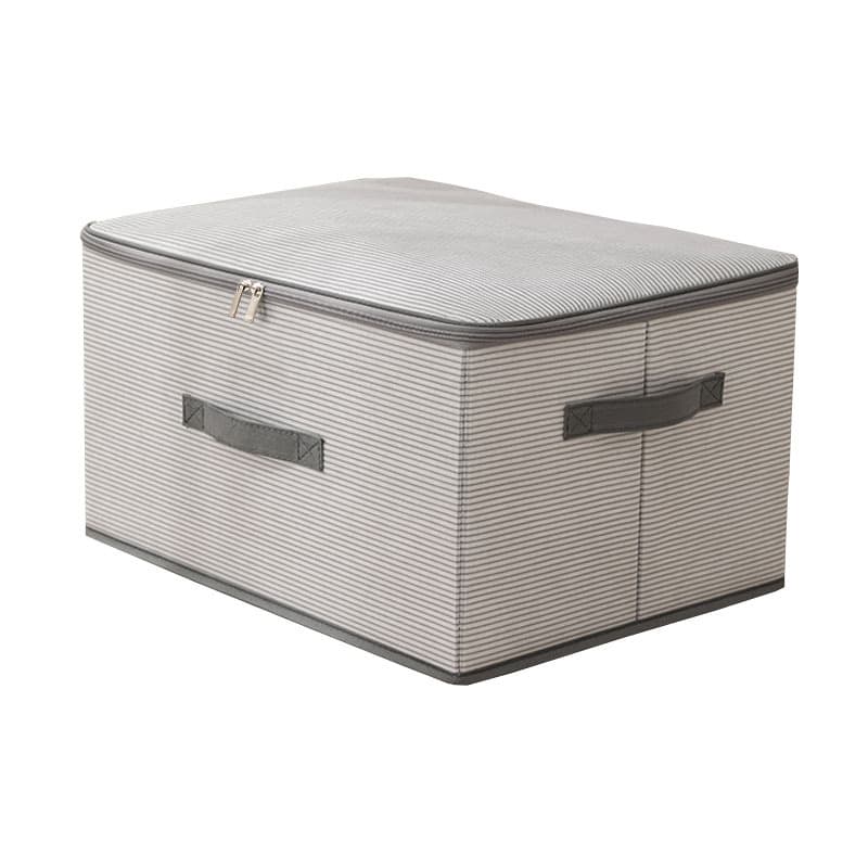 Striped zipper box gray