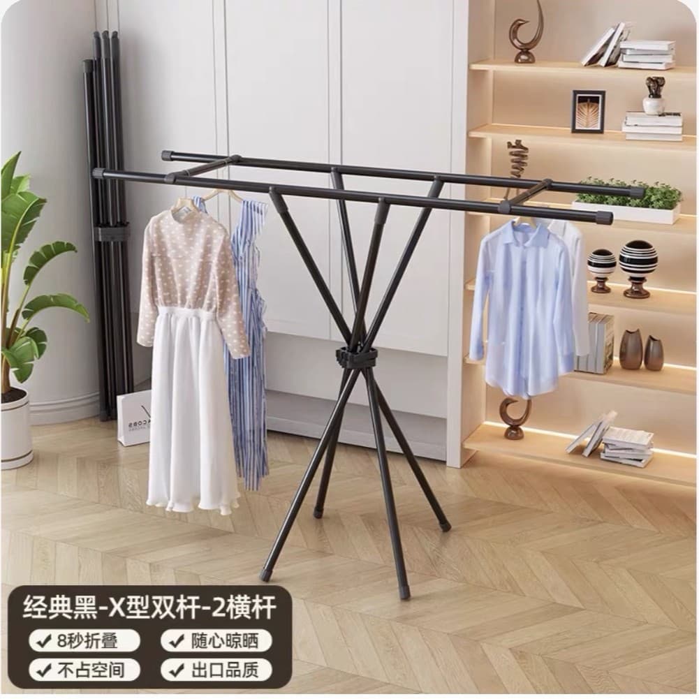 Classic black - x-frame double rail - 2 crossbars