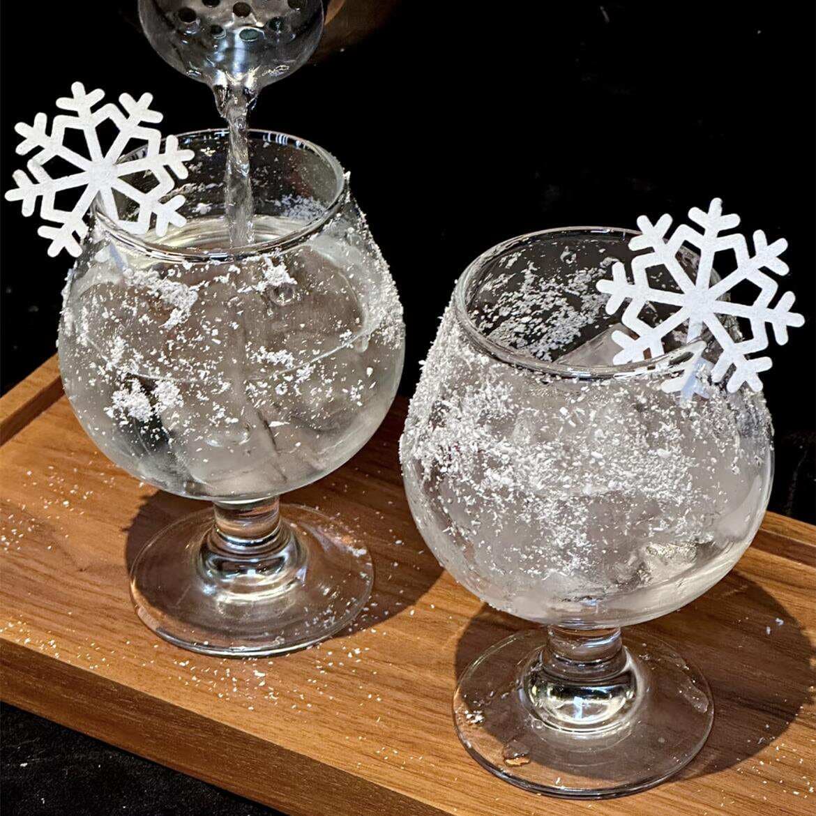 Christmas Wine Glass, First Snow Cocktail Glass, Brandy Glass, Creative Cocktail Glass, Red Wine Goblet, Beautiful Wine Glass 1