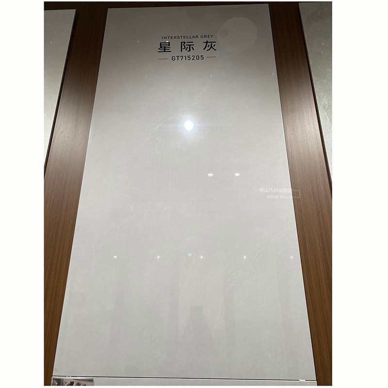 {in stock, made in foshan, guangdong} high-gloss porcelain tile 3c with g-interstellar gray finish