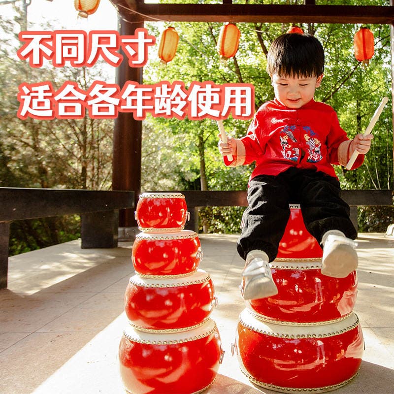 Cowhide small drum 5-10 inch children's toy early education percussion drum kindergarten performance stall drum percussion instrument 4