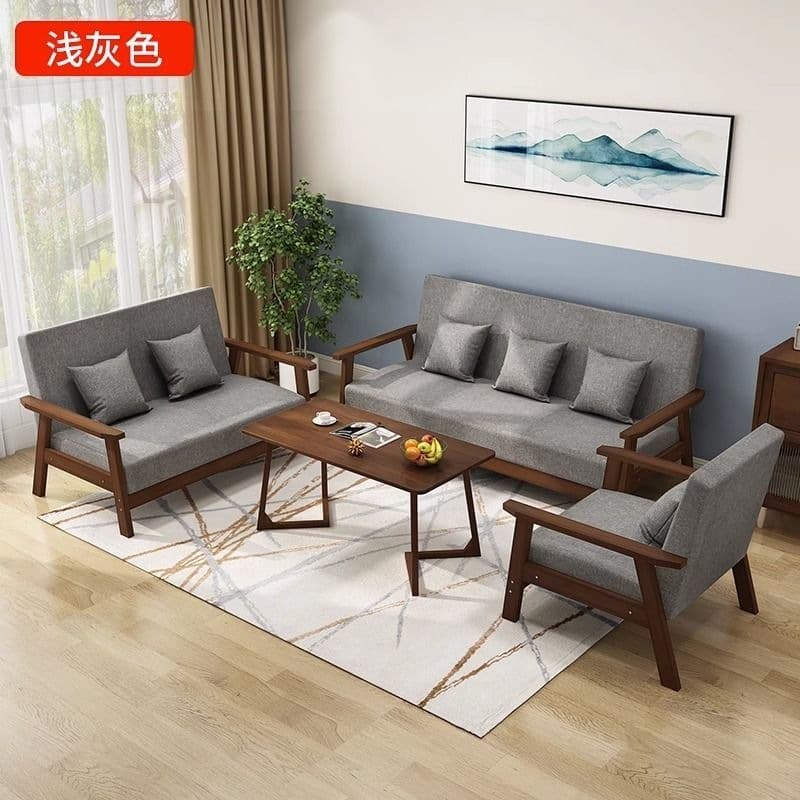 Walnut color + light gray [eco-friendly paint]