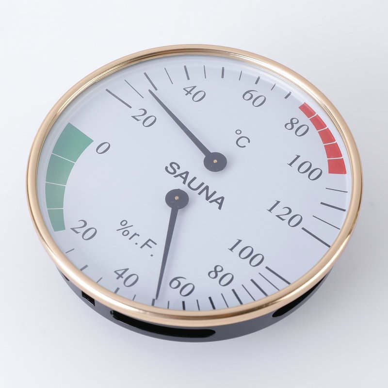 İki ekranlı divara quraşdırılan rütubət və temperatur termometri (ev, sauna, istixana üçün) 4