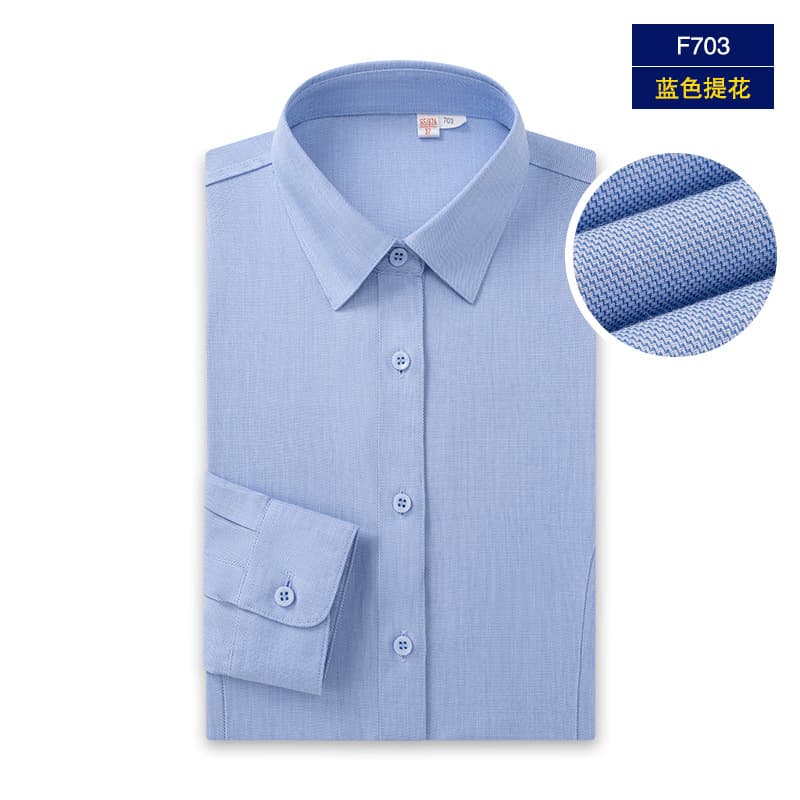 LF703 blue jacquard formal collar
