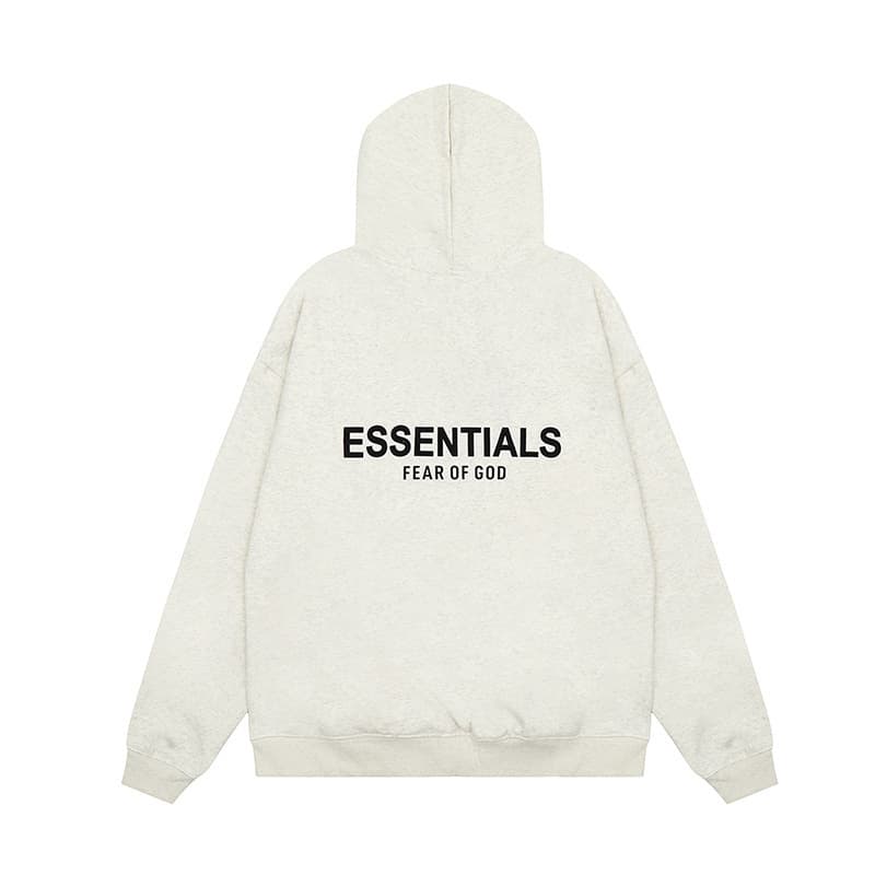 Oatmeal gray flocked sweatshirt