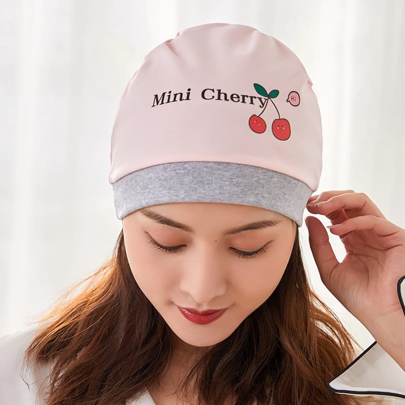Orange powder small cherry single layer cap