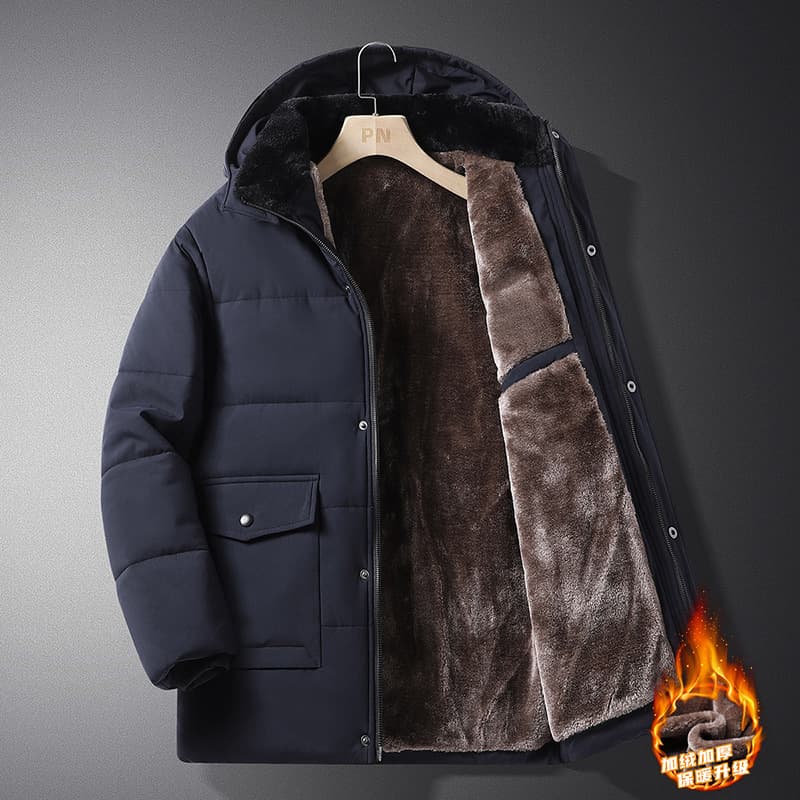 Blue fleece-lined