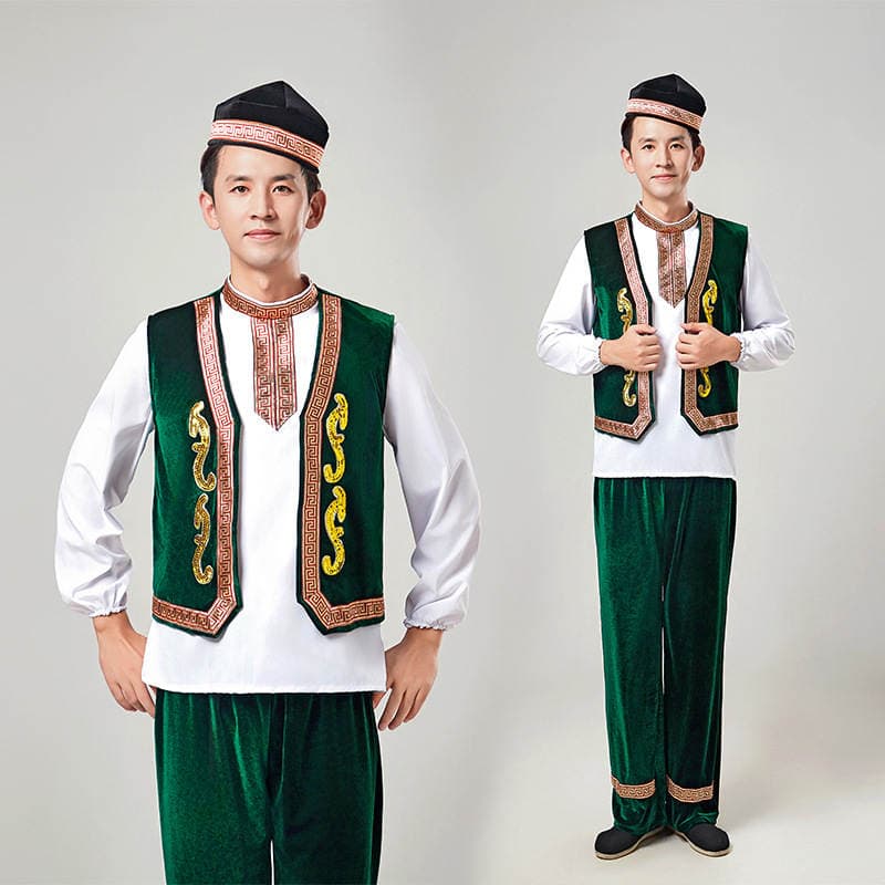 Xinjiang Uygur Clothing Men and Women Adult Kazak Ethnic Dance Clothing Art Examination Minority Performance Clothing 2