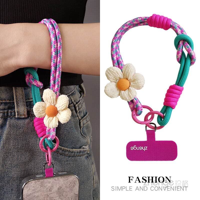 Mobile Phone Lanyard for Women, Fresh and Simple Style, Portable Wrist Strap for Outdoor Use, New Model for Travel, Hiking, Shopping, and Photography, Anti-Loss Strap 1