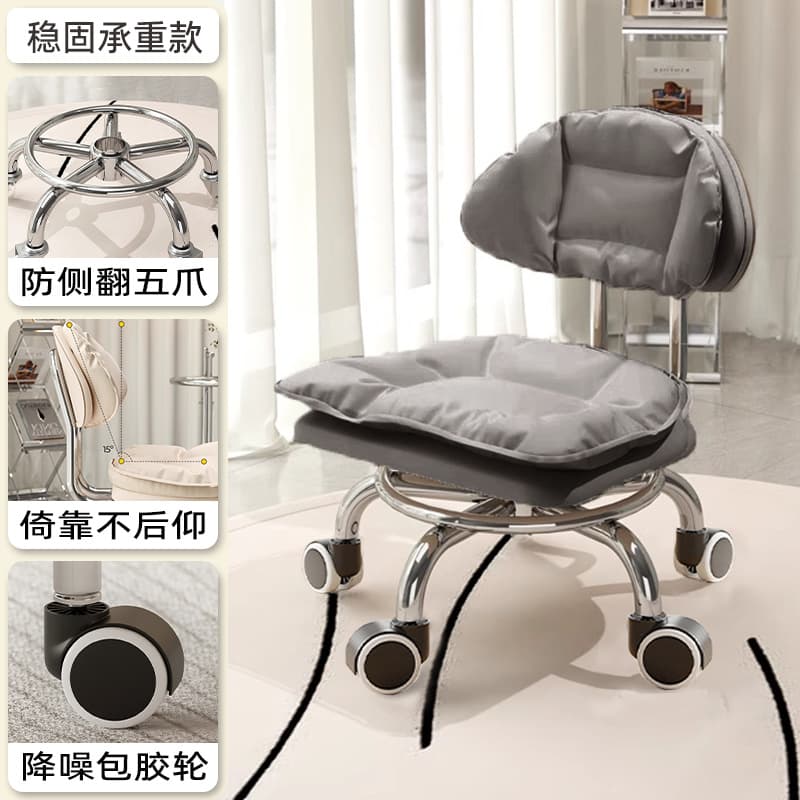 Electroplated five claws: small cloud dark gray [with] noise reduction rubber-coated wheels