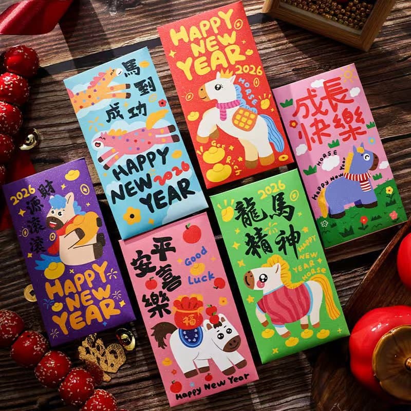 Year of the horse red envelope style six