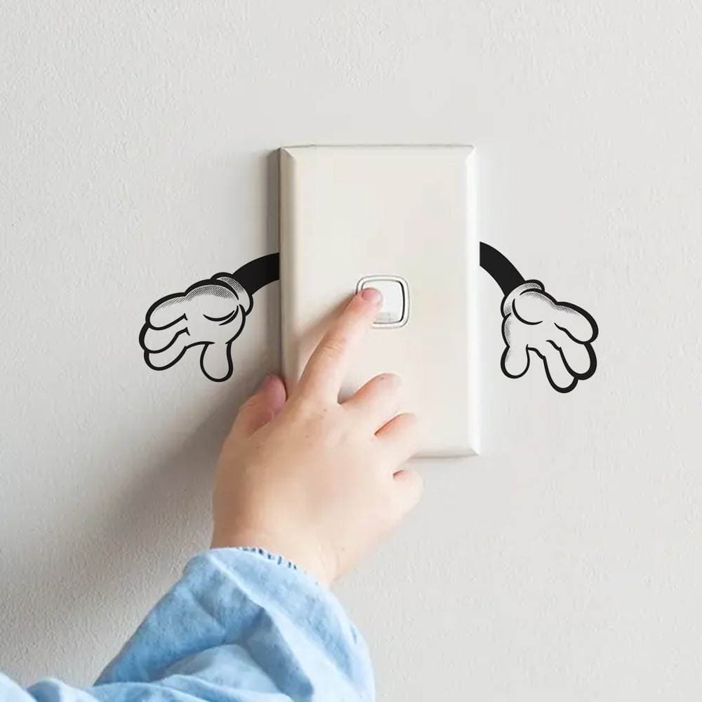 Yaradıcı Sadə Qol Formalı Divar Açarı Dekorativ Stiker, Özüyapışan, Çıxarıla Bilən, Qonaq Otağı/Kabinet üçün 3