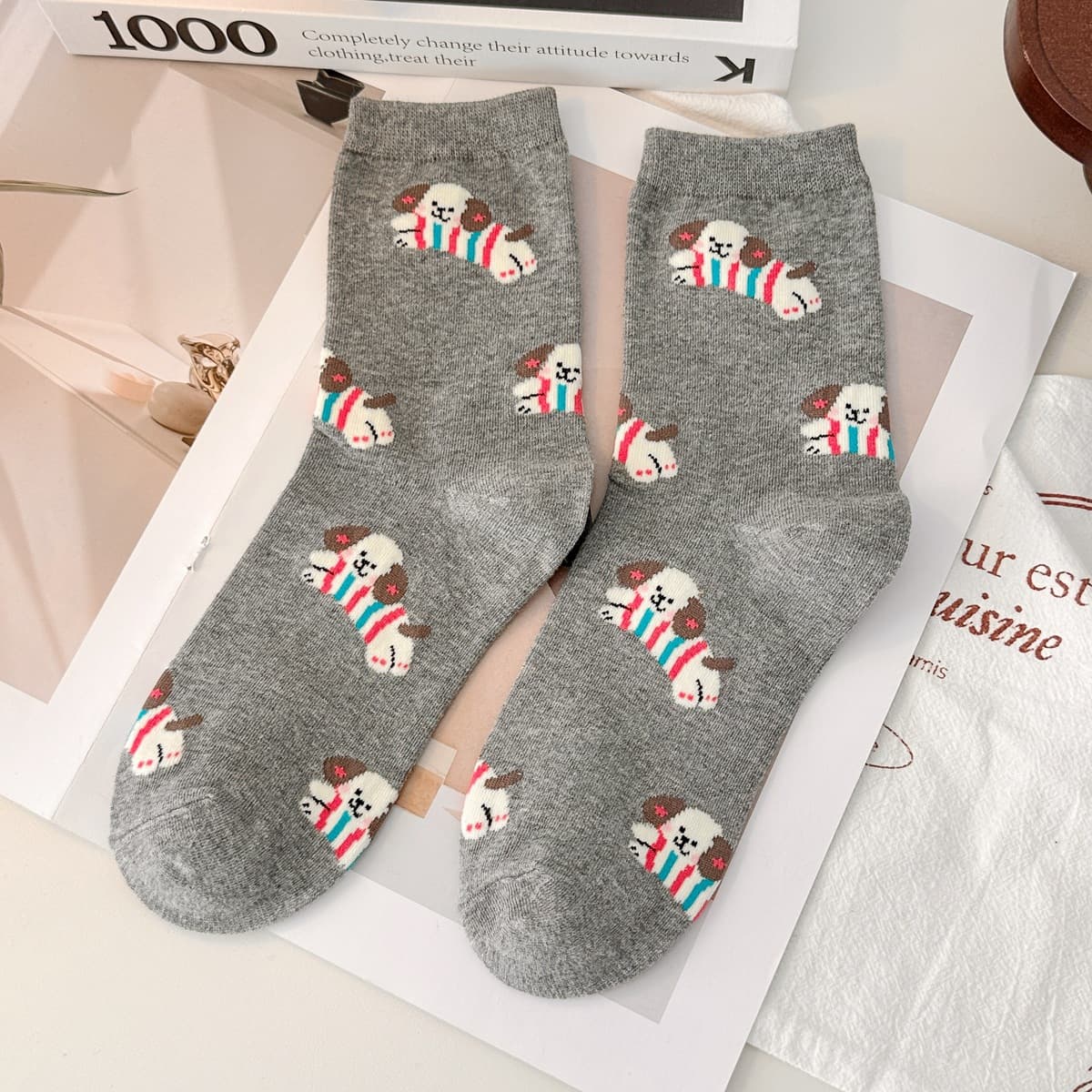 Gray striped dog