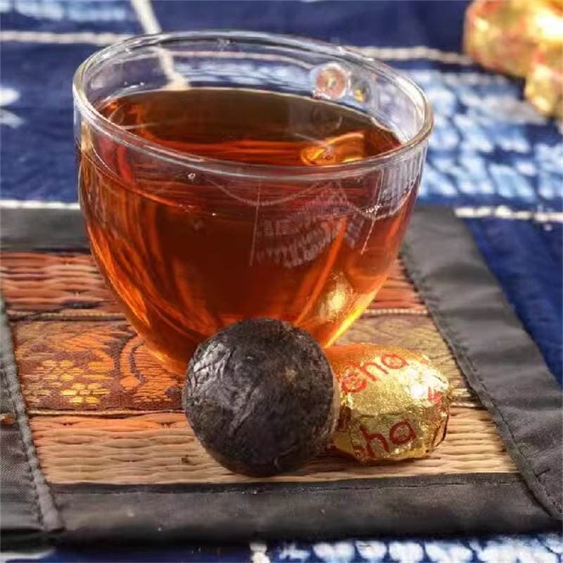 Yubang Pu-erh çayı, bişmiş, kiçik Tuo, yapışqan düyü ətirli, bambuk qabda, 200 q 3