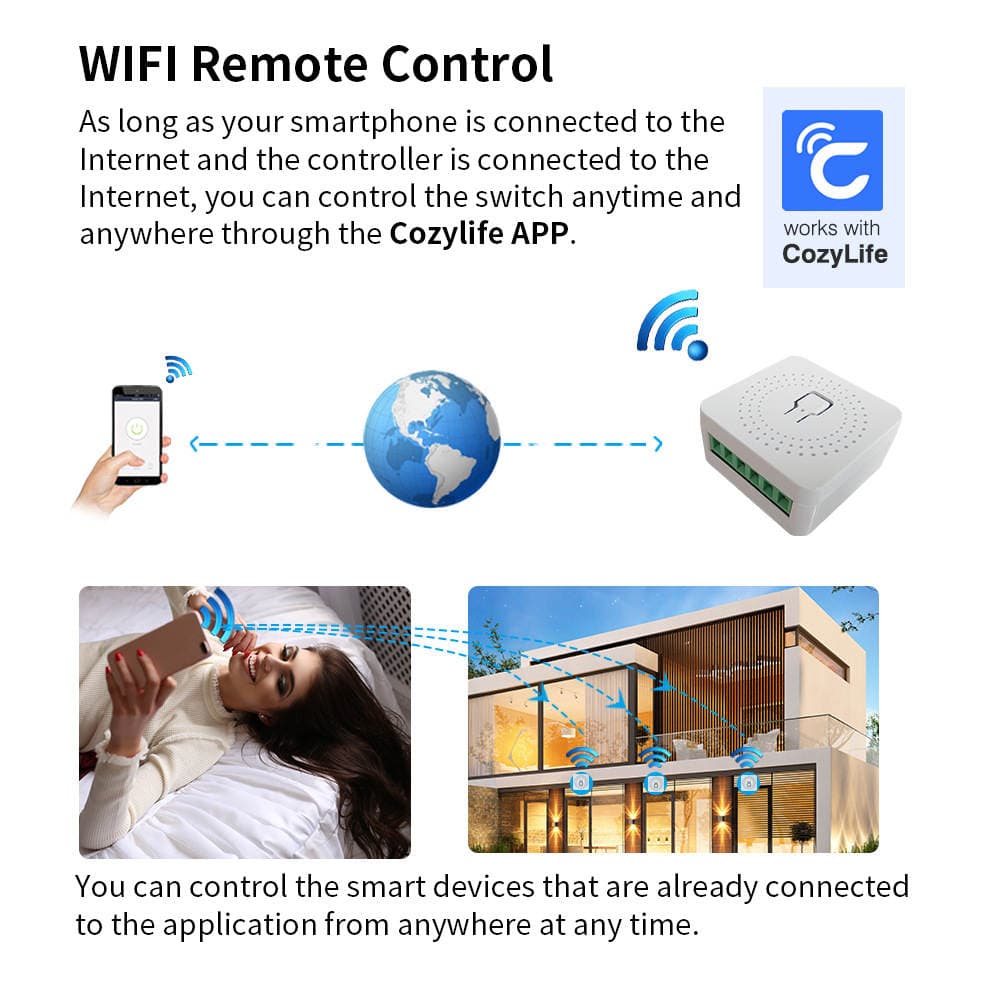 Cozylife Ağıllı WiFi Açarı, Tətbiq və Alexa Səs Nəzarəti ilə 2