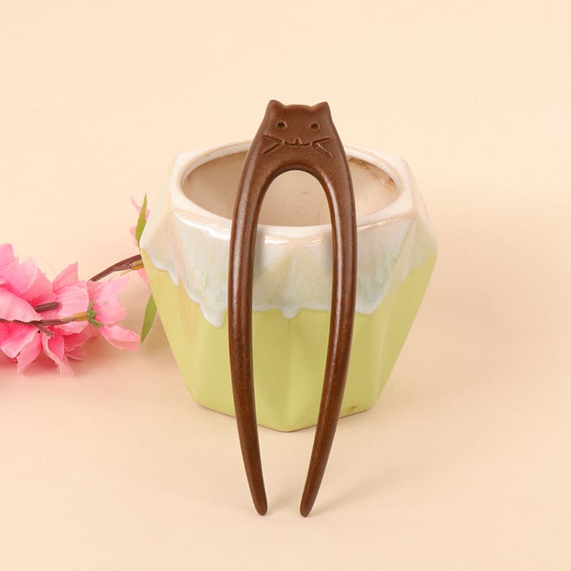 Big leaf rosewood hairpin---01 style (length 14cm)
