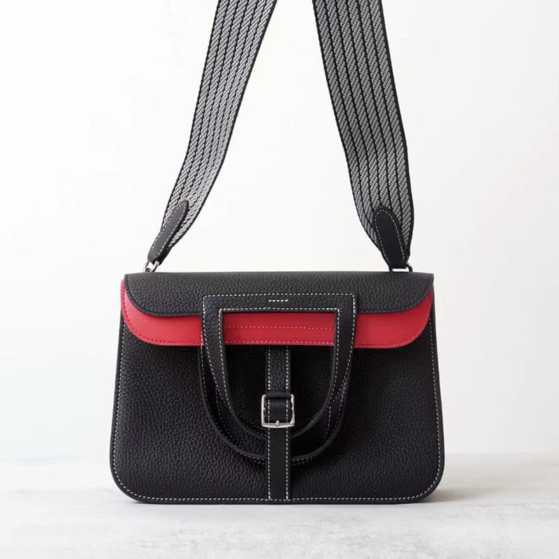 Black and raspberry red (double shoulder straps)