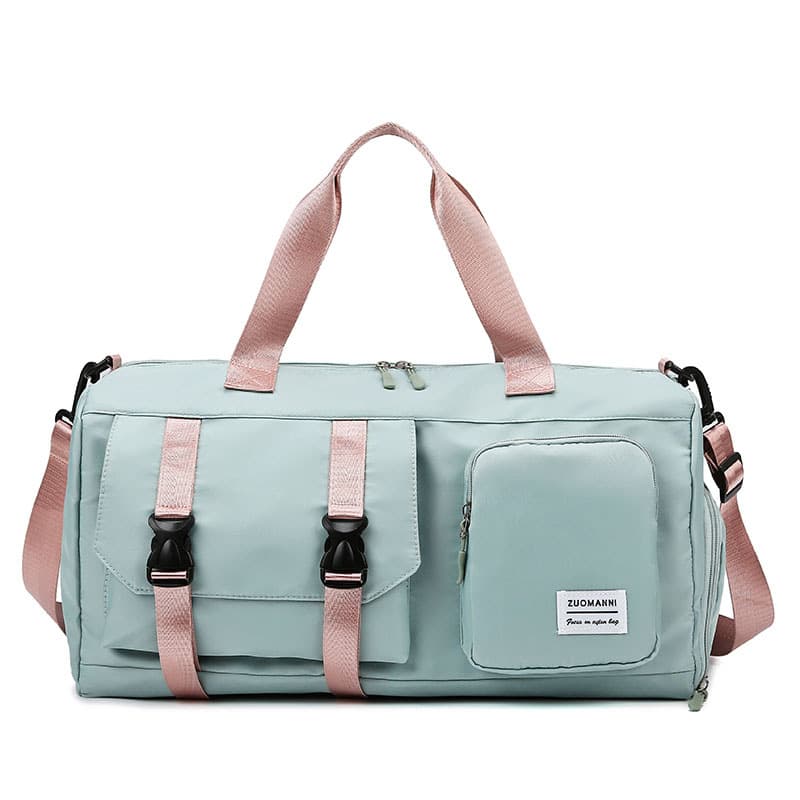 Green with pink