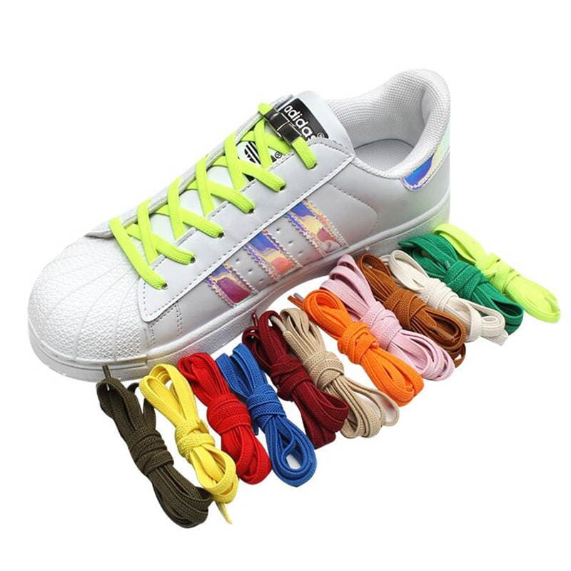 Nylon Children's Shoelaces 6cm Flat Round Elastic Band Colorful Herringbone Elastic Band 6cm Glossy No-Tie Sneakers Elastic 4