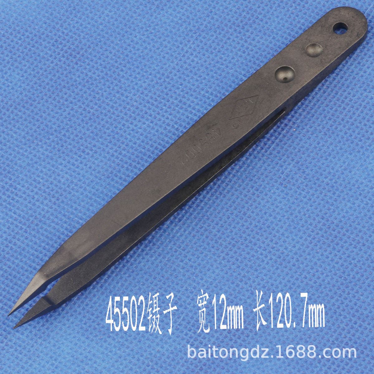 Qara antistatik karbon lifli plastik pinset, modellər 45502/05/07, CS-17, CS-19 3