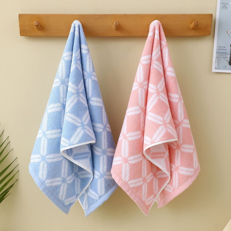 Huiqin - [Thin Towel 2-Pack Rich Pattern] Blue and Pink - Low Price All Year Round