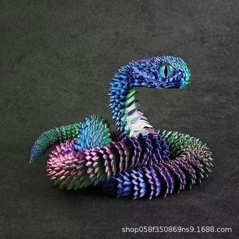 【30cm】three-color colorful viper (high-quality safety material)