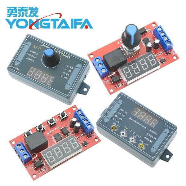Delay Time Relay Module 5V12V24V Timing Programmable Optocoupler Isolation Pulse Cycle Power Off Trigger