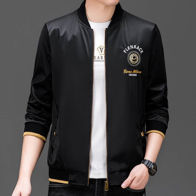 Fashionable Men's Jacket Autumn New Style Stand Collar Zipper Stylish Versatile Casual Outerwear for Young and Middle-Aged Men Trendy 3