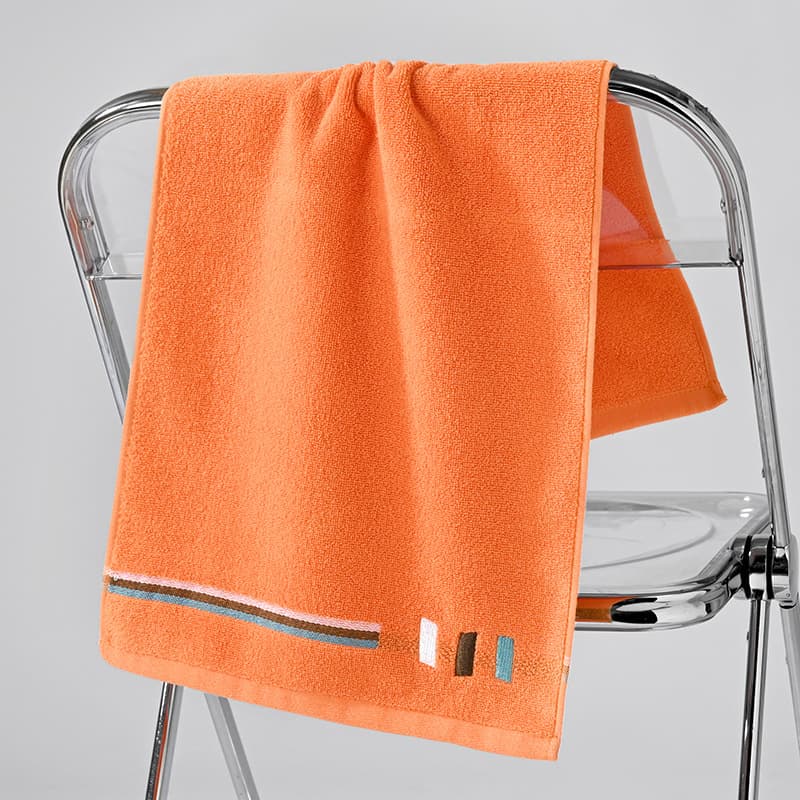 orange ribbon towel