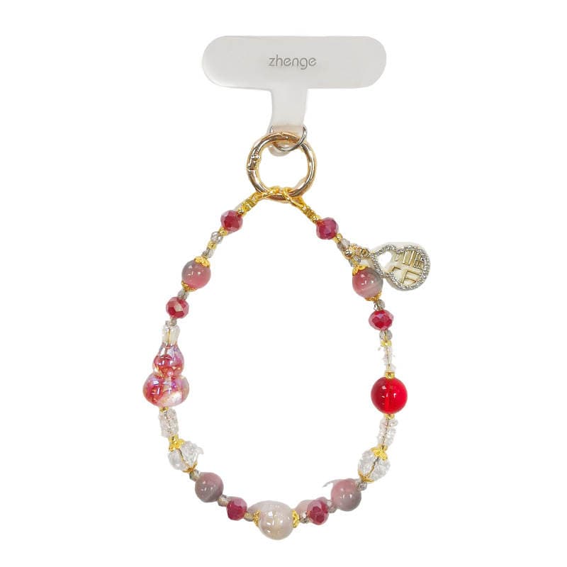 Fulu Crystal Bead Mobile Phone Chain Pendant for Women with High-Looking Wrist Rope Short Style for Outdoor Travel, Shopping and Taking Photos 5