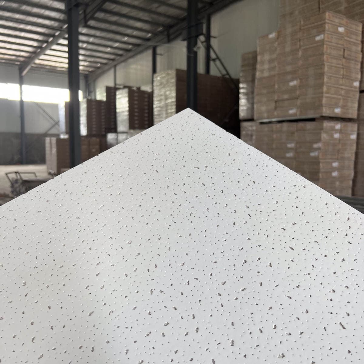 Mineral Wool Board Ceiling Material Office Ceiling Mineral Wool Board 600X600 in Stock Supply Mineral Wool Ceiling 14mm Thick 2