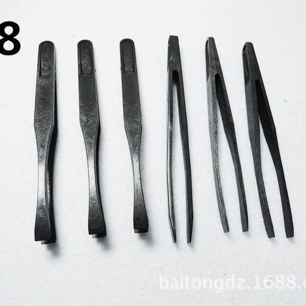 93301/2/3/4/5/6/7/8 elastic carbon fiber antistatic purification plastic antistatic tweezers plastic 5