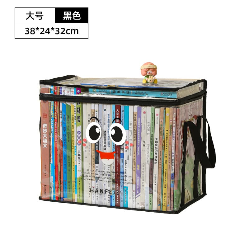 Book bag smiley-black large