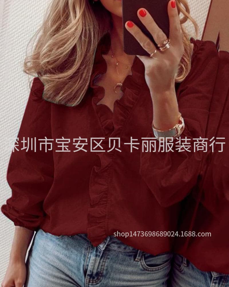 Long sleeves-burgundy
